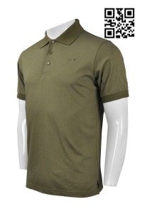 P619設計個人男裝Polo恤   訂造淨色Polo恤款式  名牌扣設計 咭片牌設計  訂購Polo恤  Polo恤製造商    墨綠色